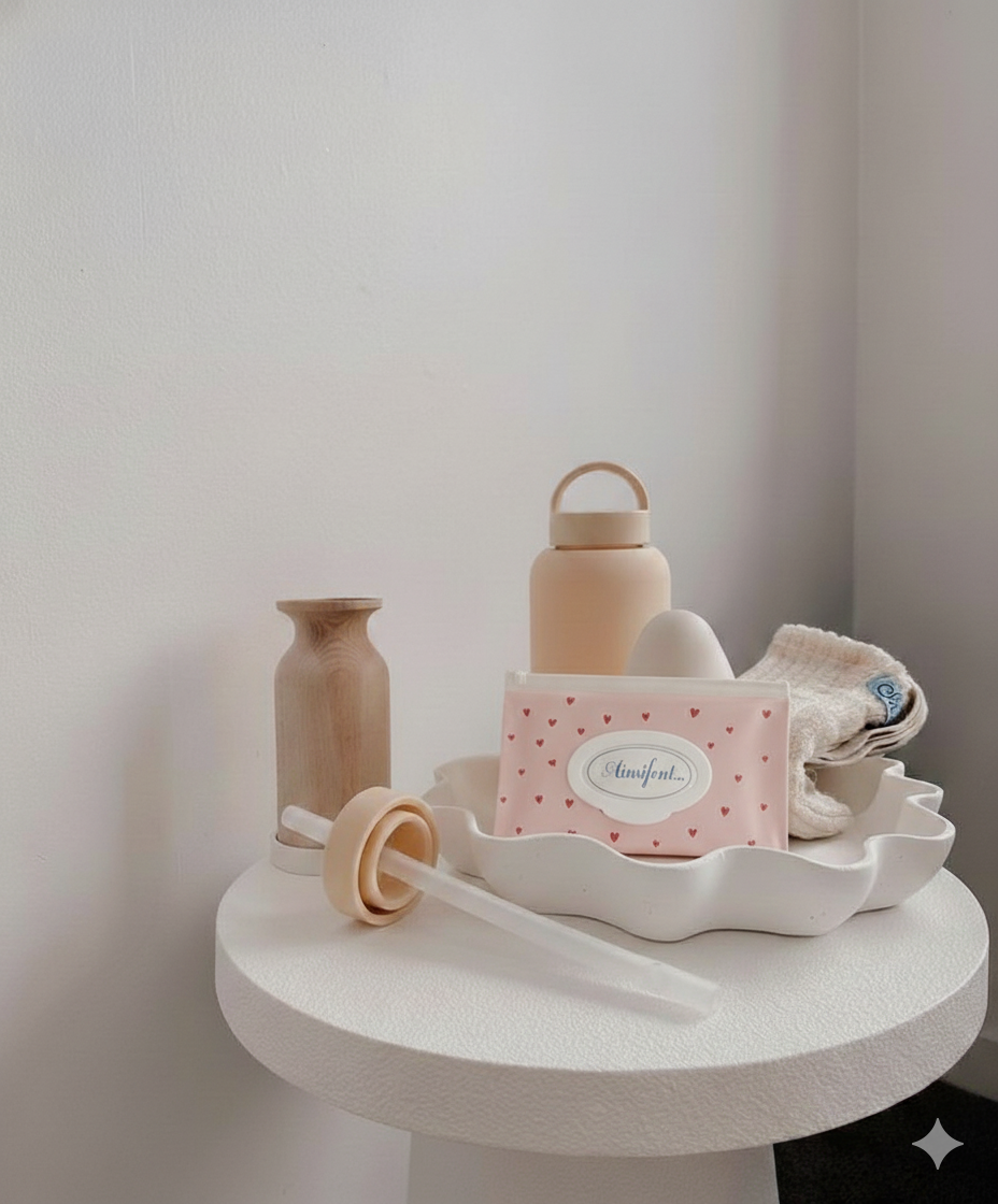 La pochette lingette mini coeurs