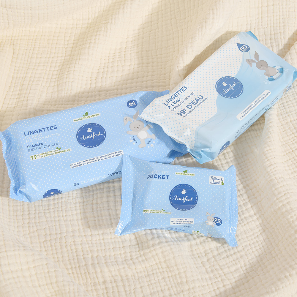Lingettes bébé dermo-nettoyantes