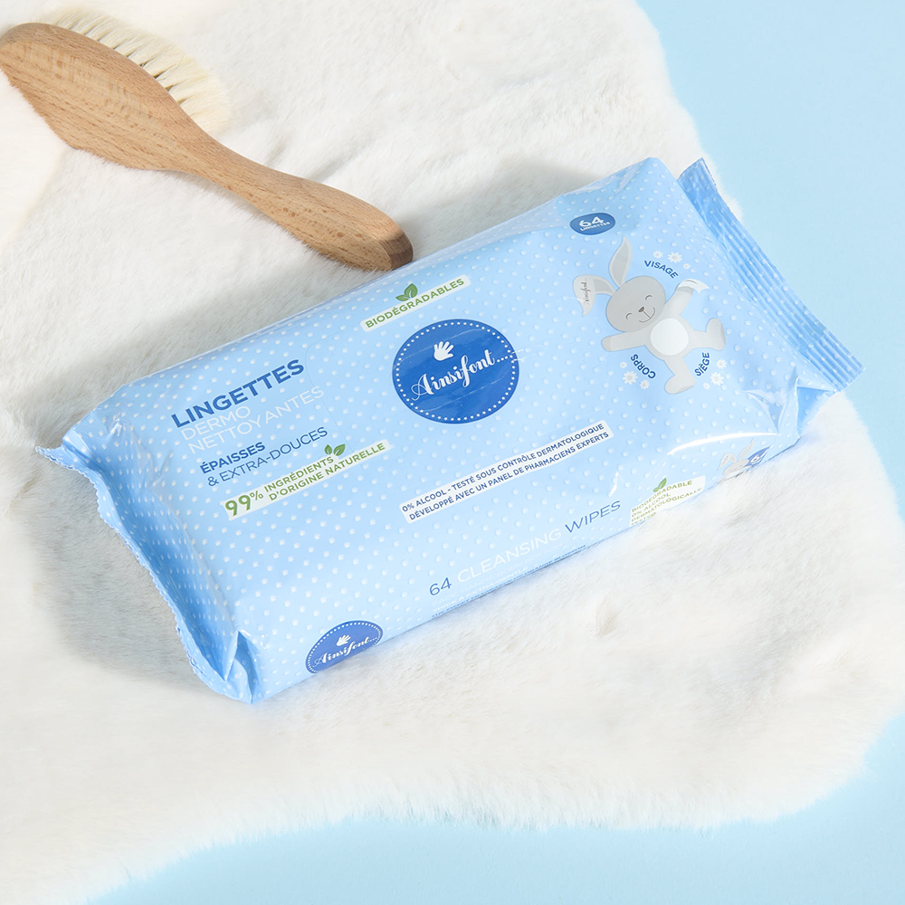 Lingettes bébé dermo-nettoyantes