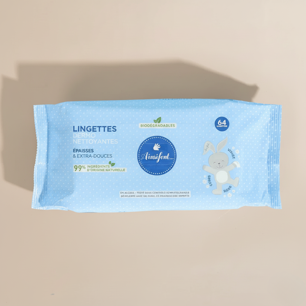 Lingettes bébé dermo-nettoyantes